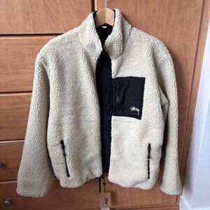 Stussy 8-ball reversible sherpa jacket - NWT